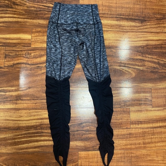 Lululemon Wunder Under Pant *Stirrup Dramatic Static White Black / Black - Picture 9 of 10